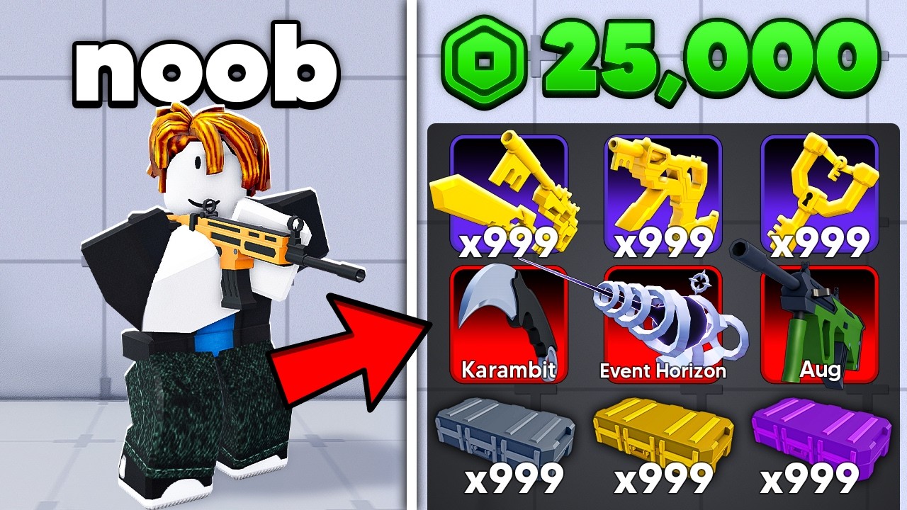 Я стал НУБОМ и потратил 25 000 Robux в Roblox Rivals!