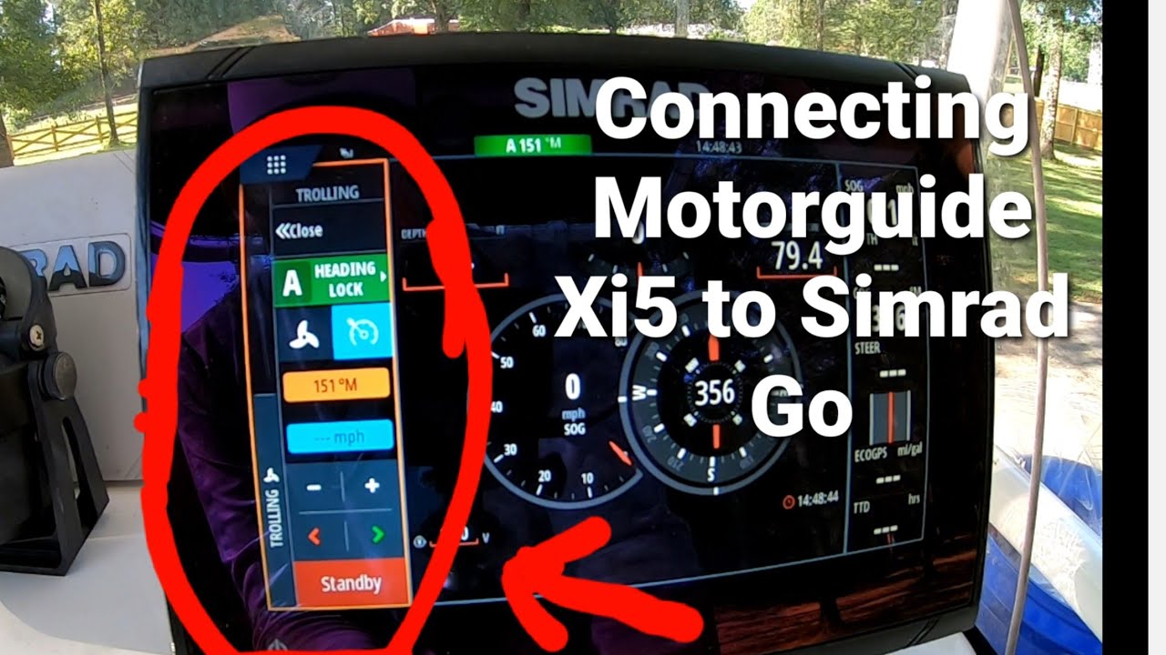 КАК ПОДКЛЮЧИТЬ MOTORGUIDE Xi5 К СЕРИИ SIMRAD GO.
