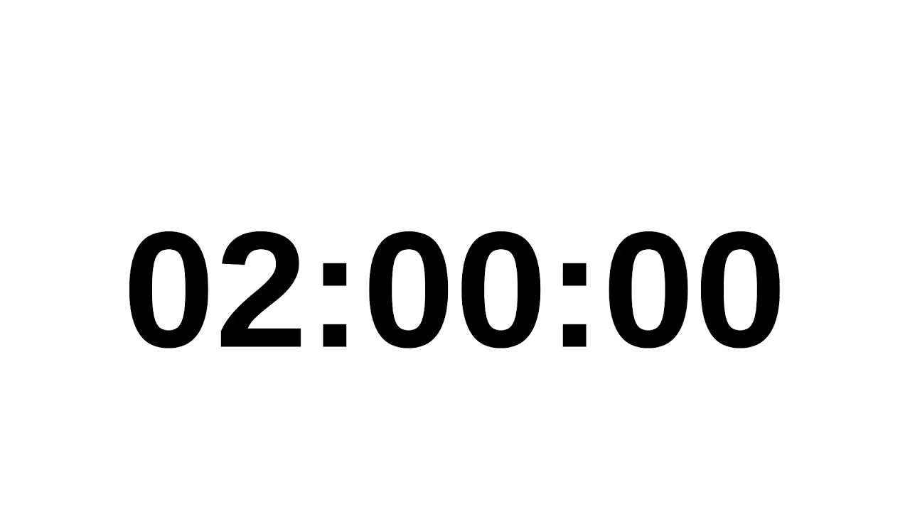 2 Hours of Pure Focus 🤍 | 120 Minute Silent White Screen Timer (Landscape)