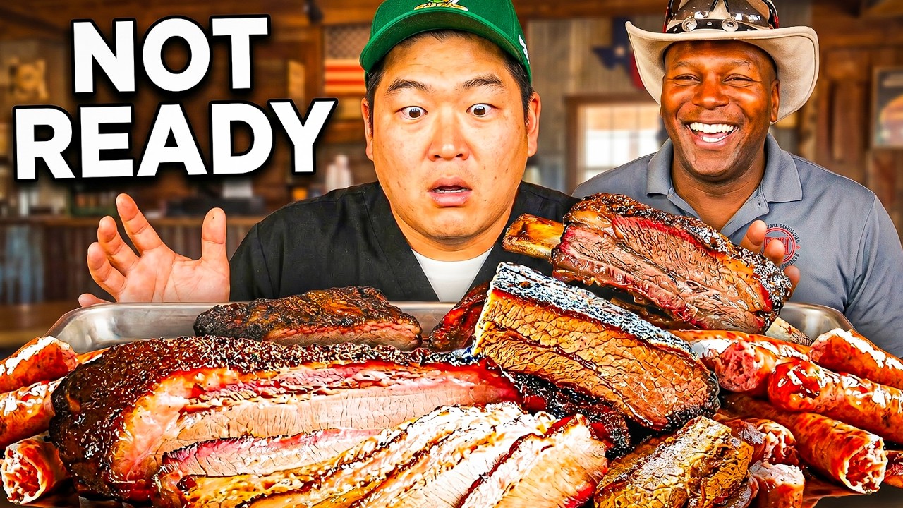 Korean BBQ Chef tries Texas BBQ for the First Time!