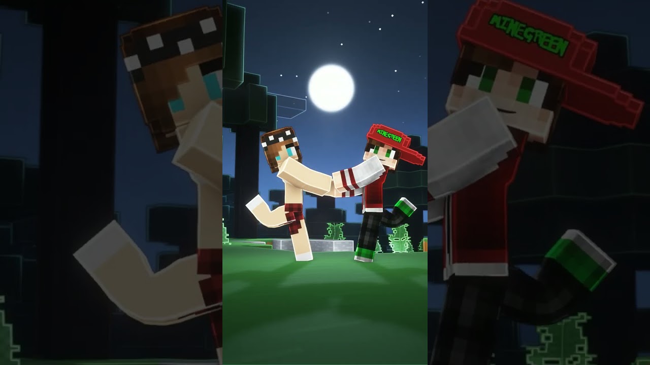 MINEGREEN VE YENİ SEVGİLİSİ (Romantik Klip ♪) - Minecraft #shorts