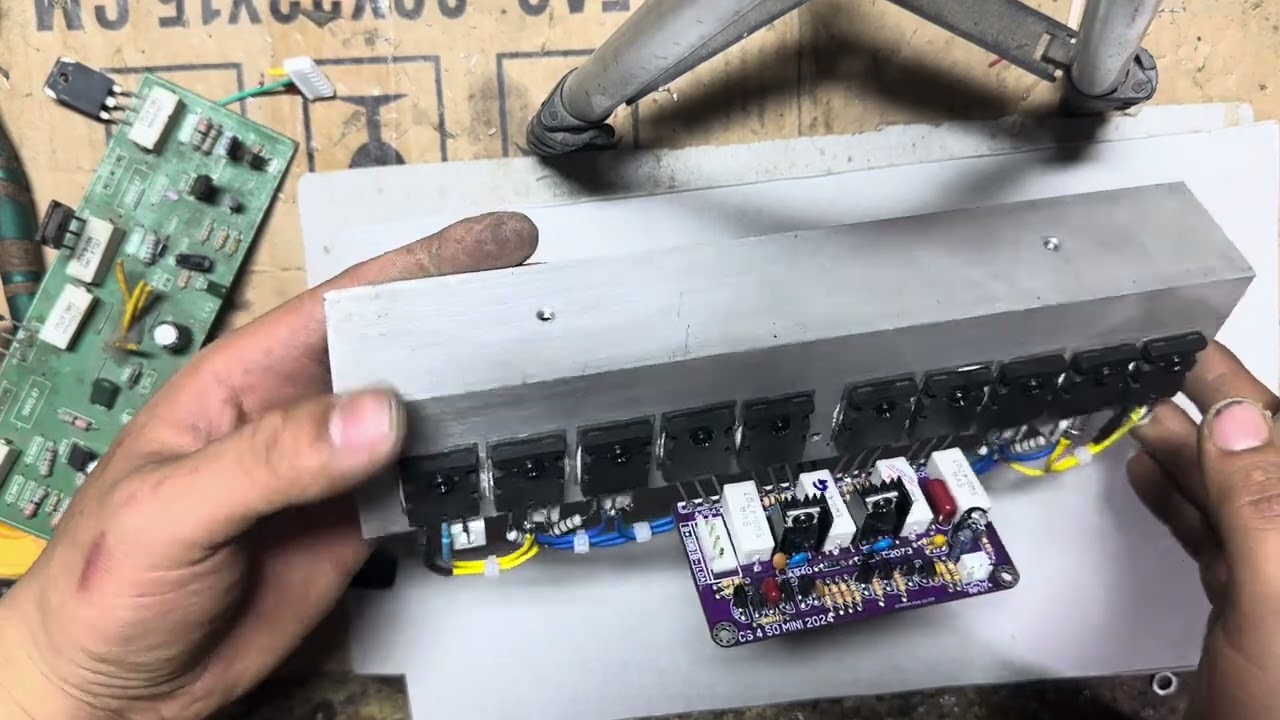 Hướng dẫn lắp thêm sò cho ampli , cục đẩy đơn giản