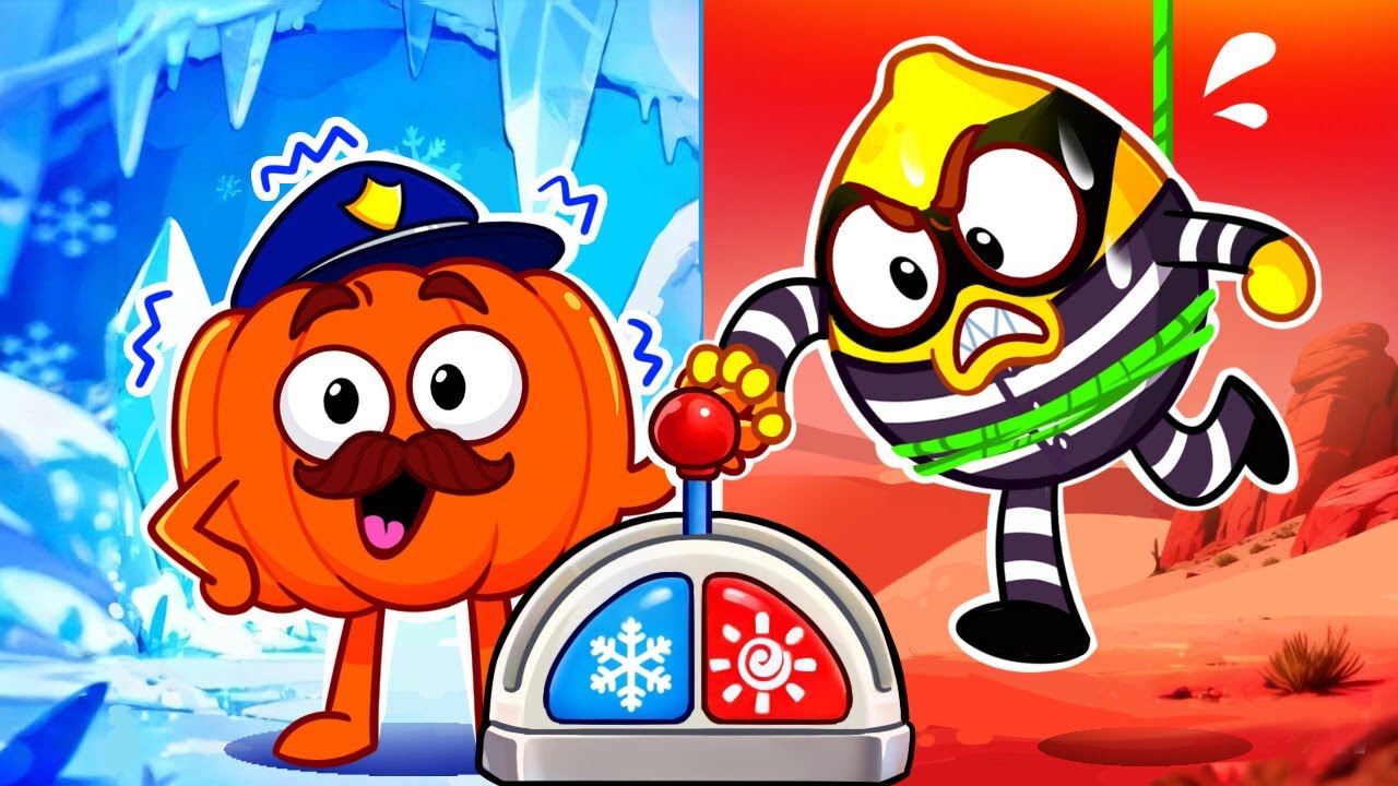 Police Officer Win? Hot VS Cold Challenge 🔥❄️ Safety Rules for Kids | Cartoon | The Opposites Song