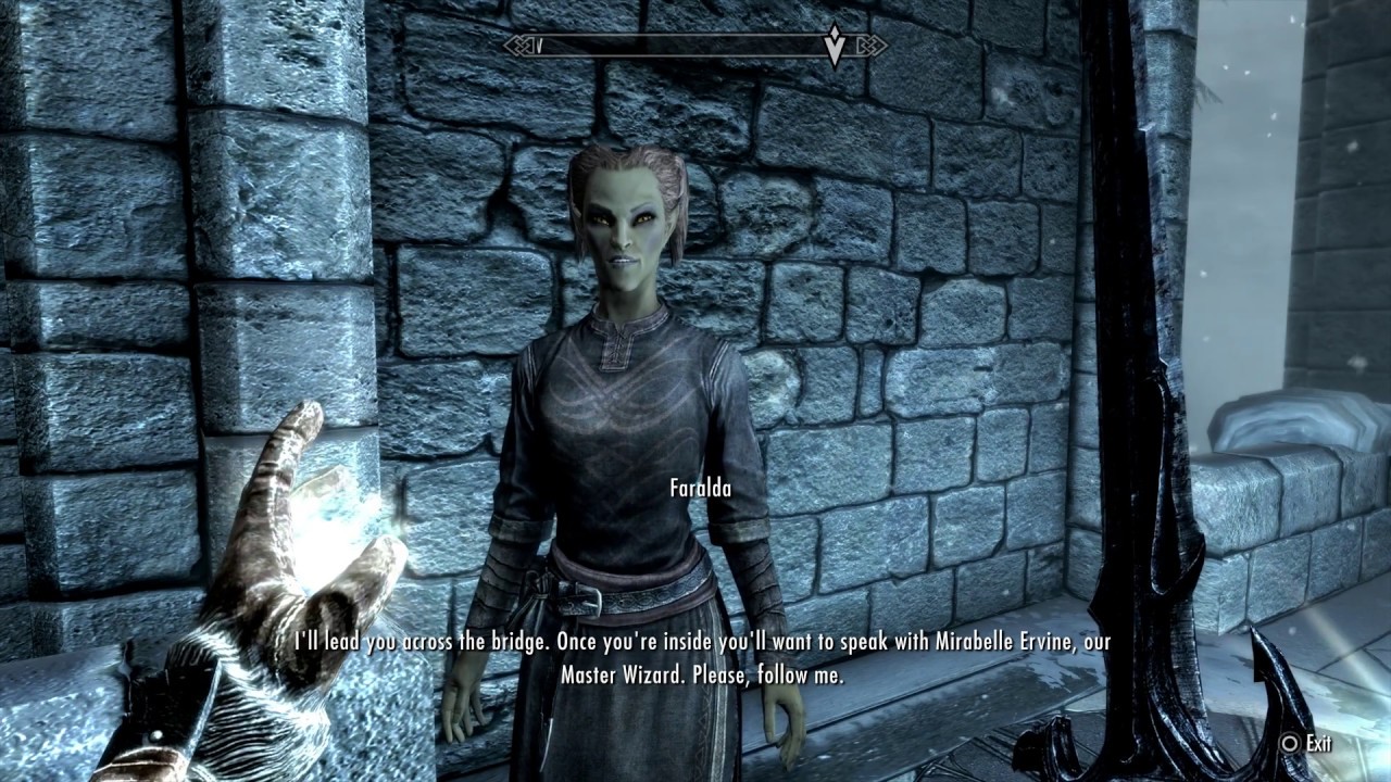Skyrim Special Edition &mdash; Первые уроки: Тестовый каст Фаральды, Маг Света, Игровой процесс PS4 Pro