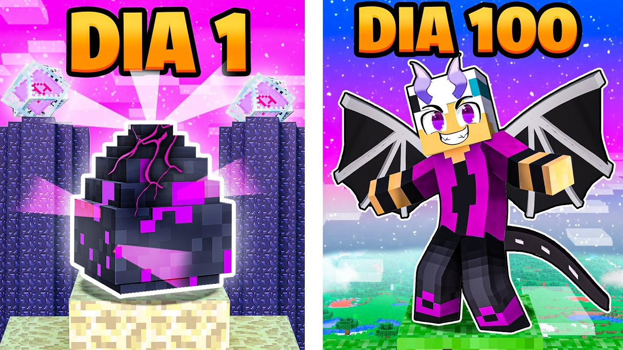 100 DIAS como UM DRAG&Atilde;O - MINECRAFT O FILME