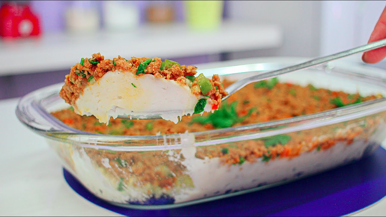 Purê de inhame com carne moída - fácil e rápido - Sisi Receitas