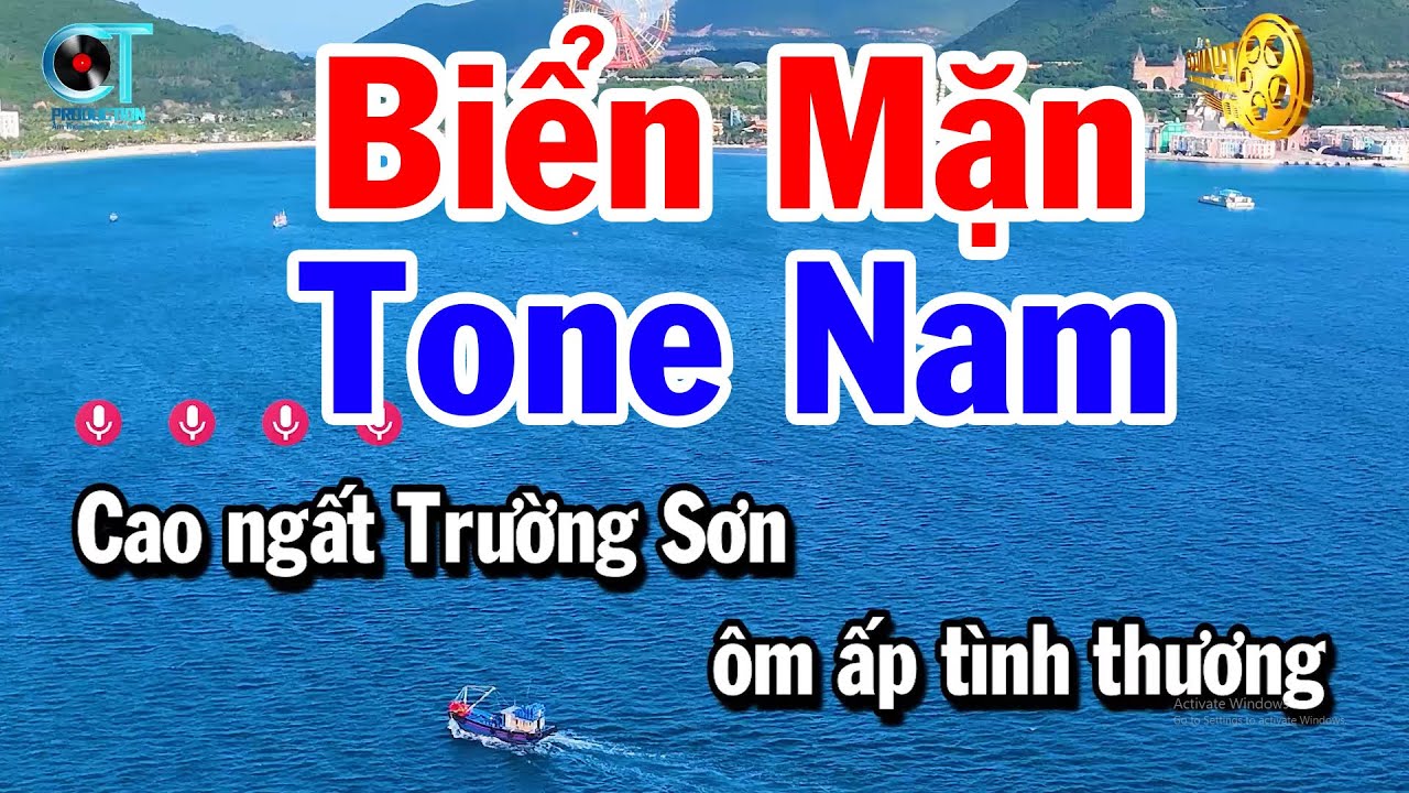 Karaoke Biển Mặn Tone Nam ( Am ) Nhạc Sống 2025