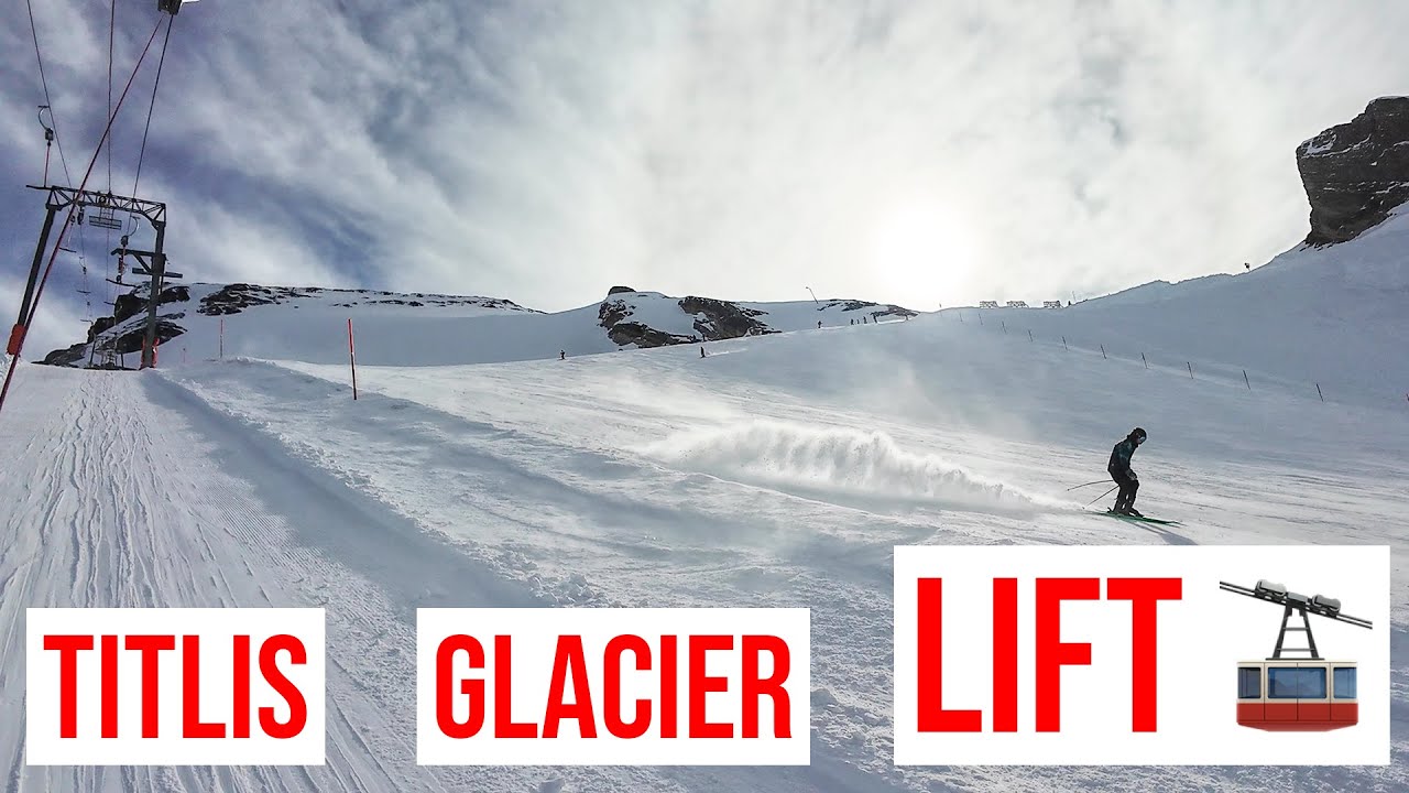 Titlis (Engelberg), Glacier - Gletscher 🚠 SKI LIFT (T-Bar, Schlepplift) #2 🚠🇨🇭