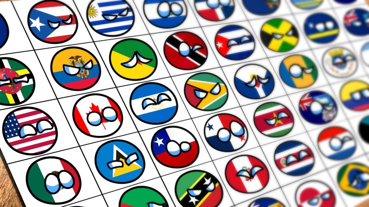 Drawing all the LATINO and UNITED STATES COUNTRYBALLS / How to draw  COUNTRYBALLS