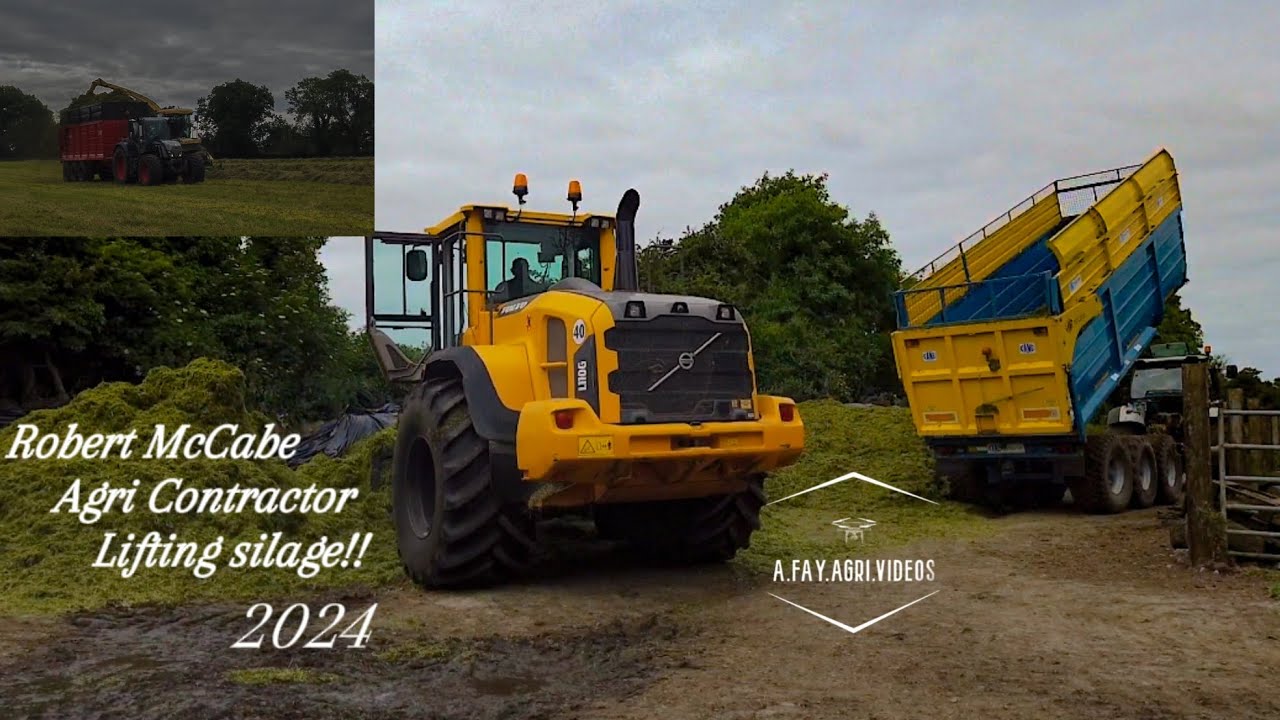 Robert McCabe Agri Contractor Lifting Silage Co.Meath.