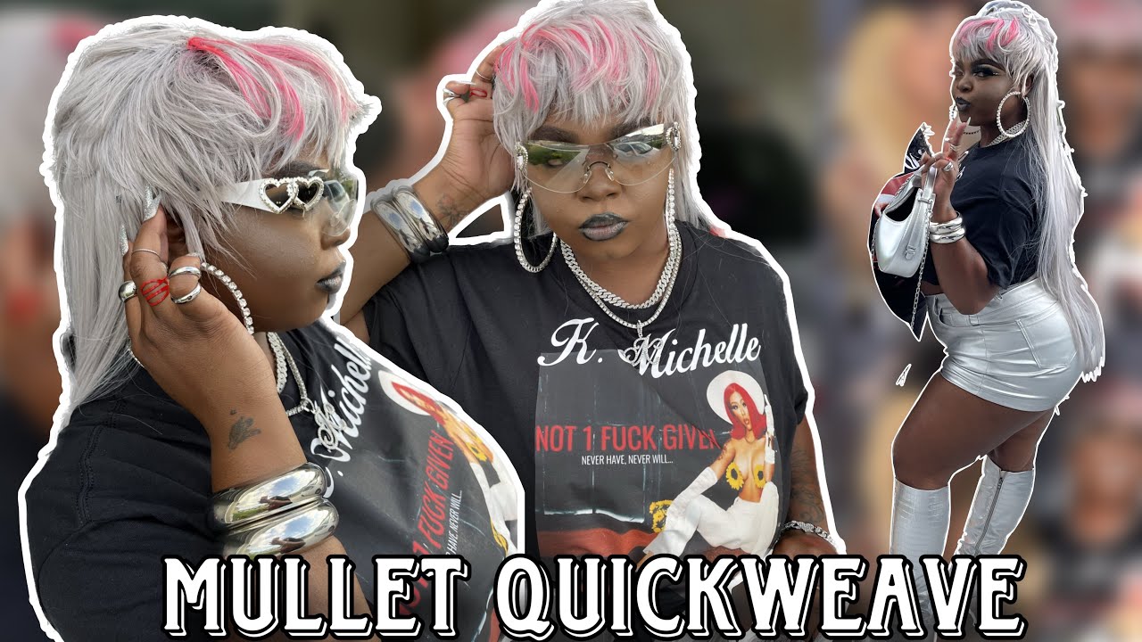 MULLET QUICKWEAVE| USING MODEL MODEL GARDENIA HAIR | KRAZY KOLORS W/ KEDA B EP. 8