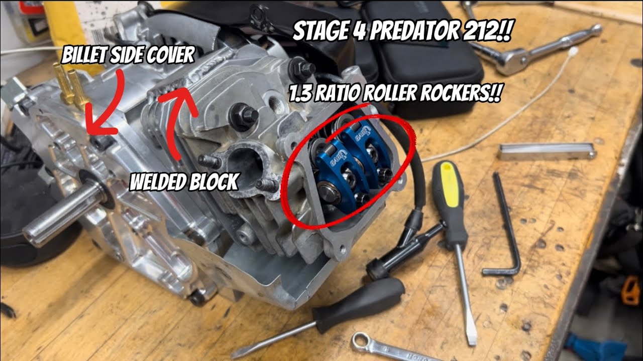 9,000 rpm, stage 4, predator 212 non hemi racing motor build tutorial!