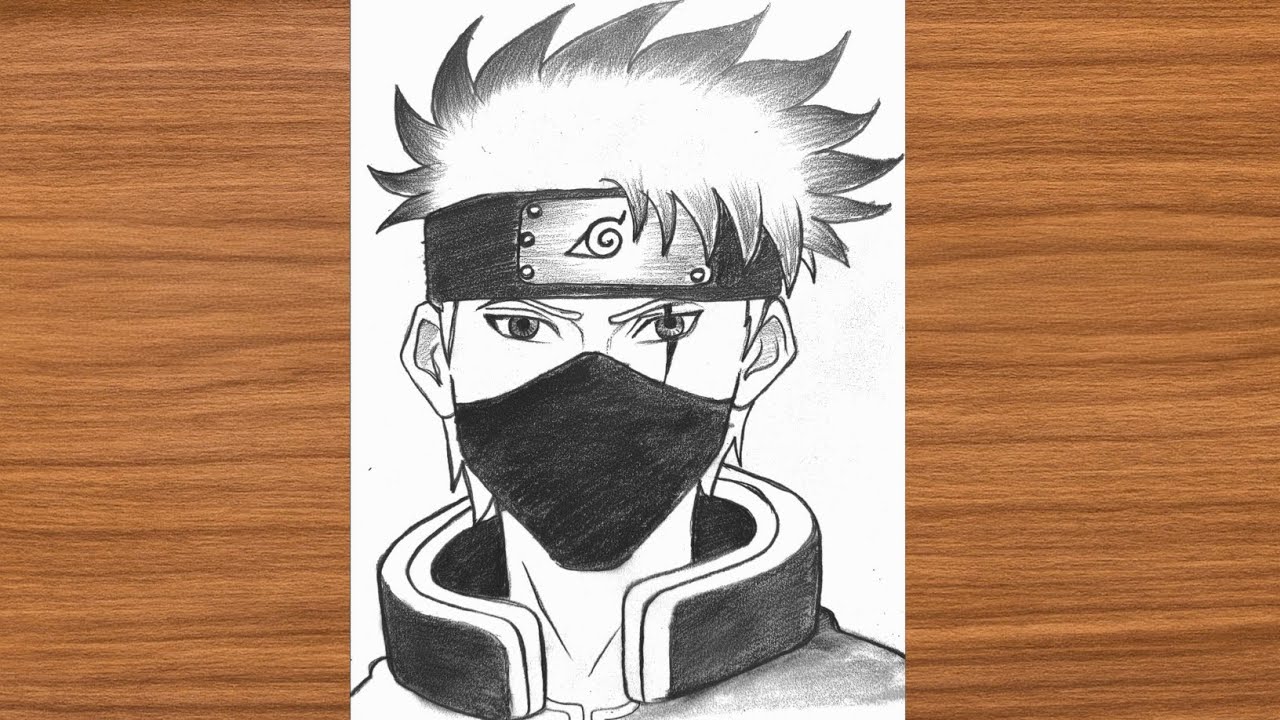 How to draw Kakashi hatake step by step | easy anime  drawing for beginners 