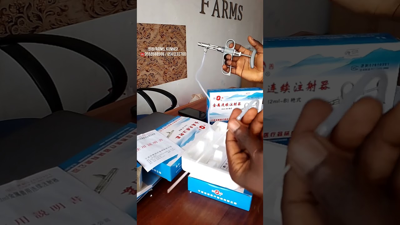 How to fix / use automatic injector || Syringe for animals || Twi version