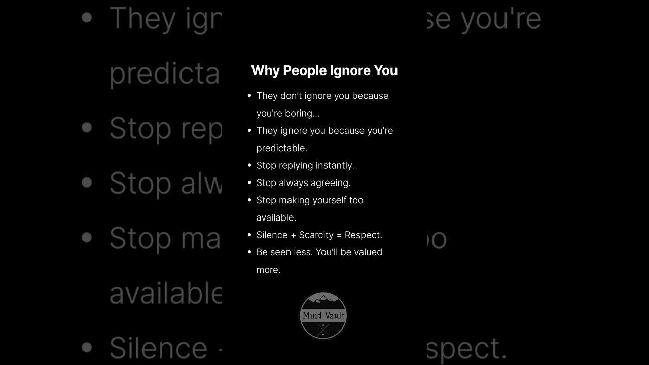 Why People Ignore You