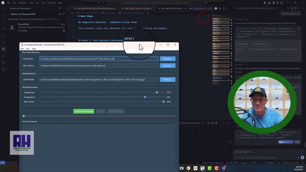 Natural Language Processing Tool In Python and Tkinter For File Comparison With Ollama