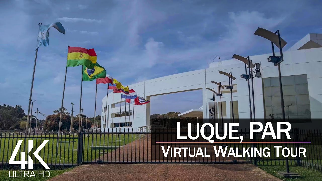 【4K 60fps】🇵🇾 VIRTUAL WALKING TOUR: 🚶 «Luque - Paraguay 2021» 🎧 Original Sounds 📺 Ultra HD (2160p TV)