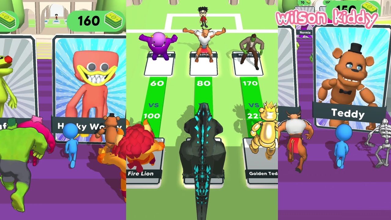 Kartu Huluk Huggy Wuggy Godzilla vs Monster Kerbau dan Skeleton | Monster Draft | Wilson Kiddy