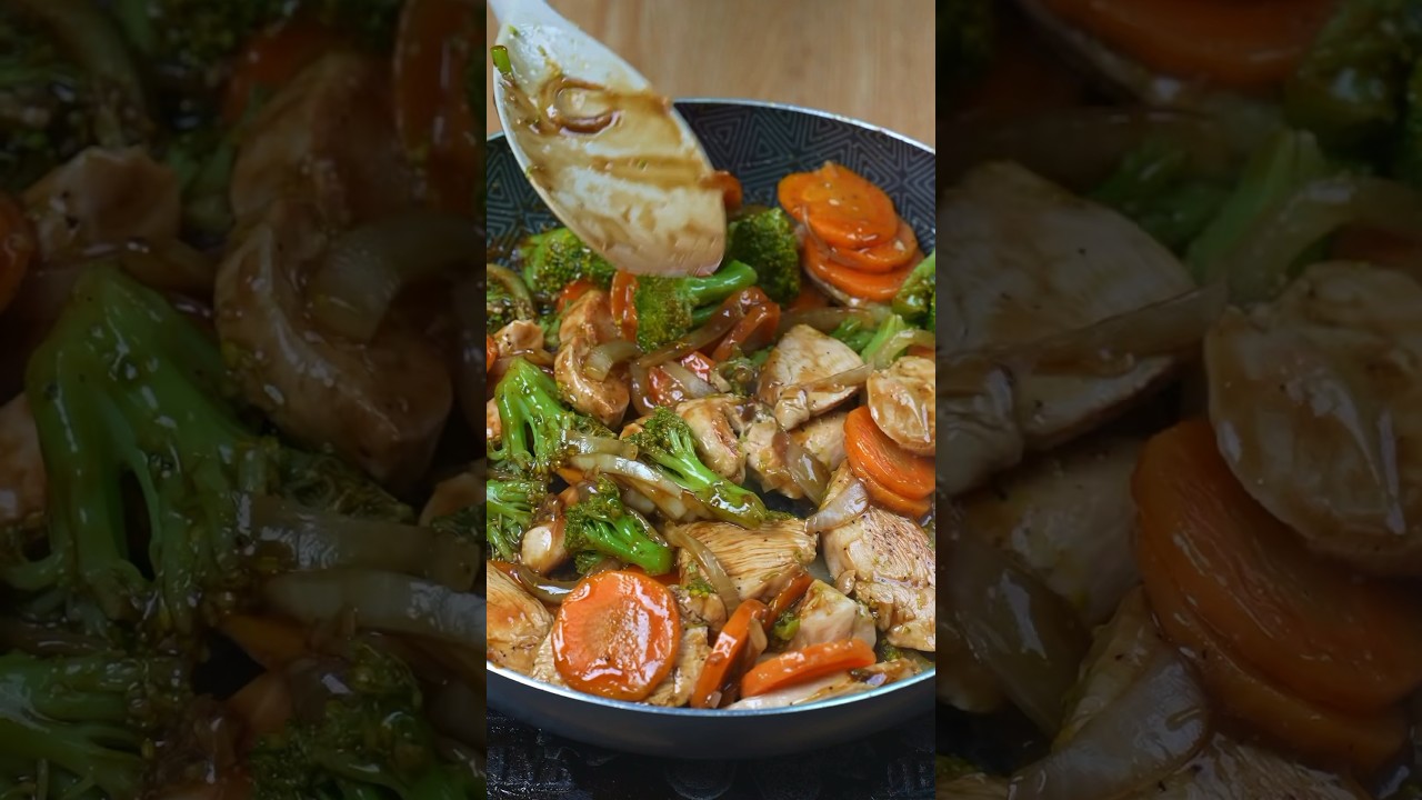 &iexcl;Pollo con br&oacute;coli f&aacute;cil y delicioso al estilo chino! #recetas