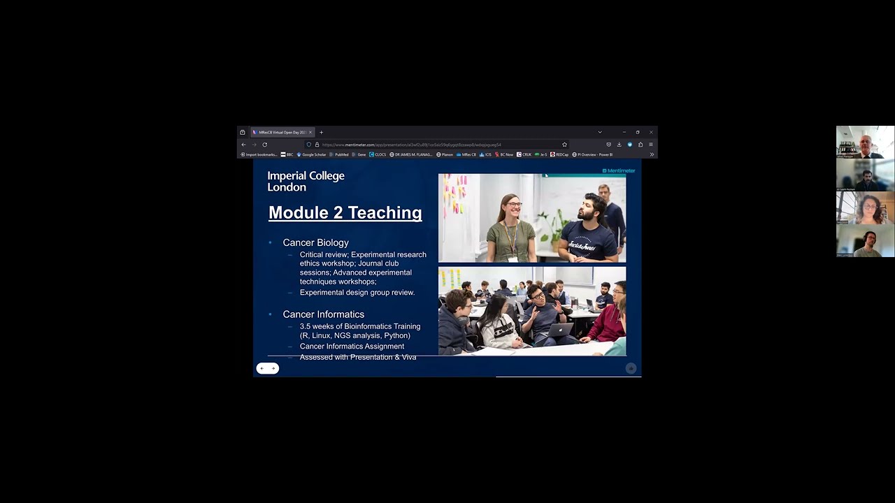 MRes Cancer Biology Virtual Open Day November 2023