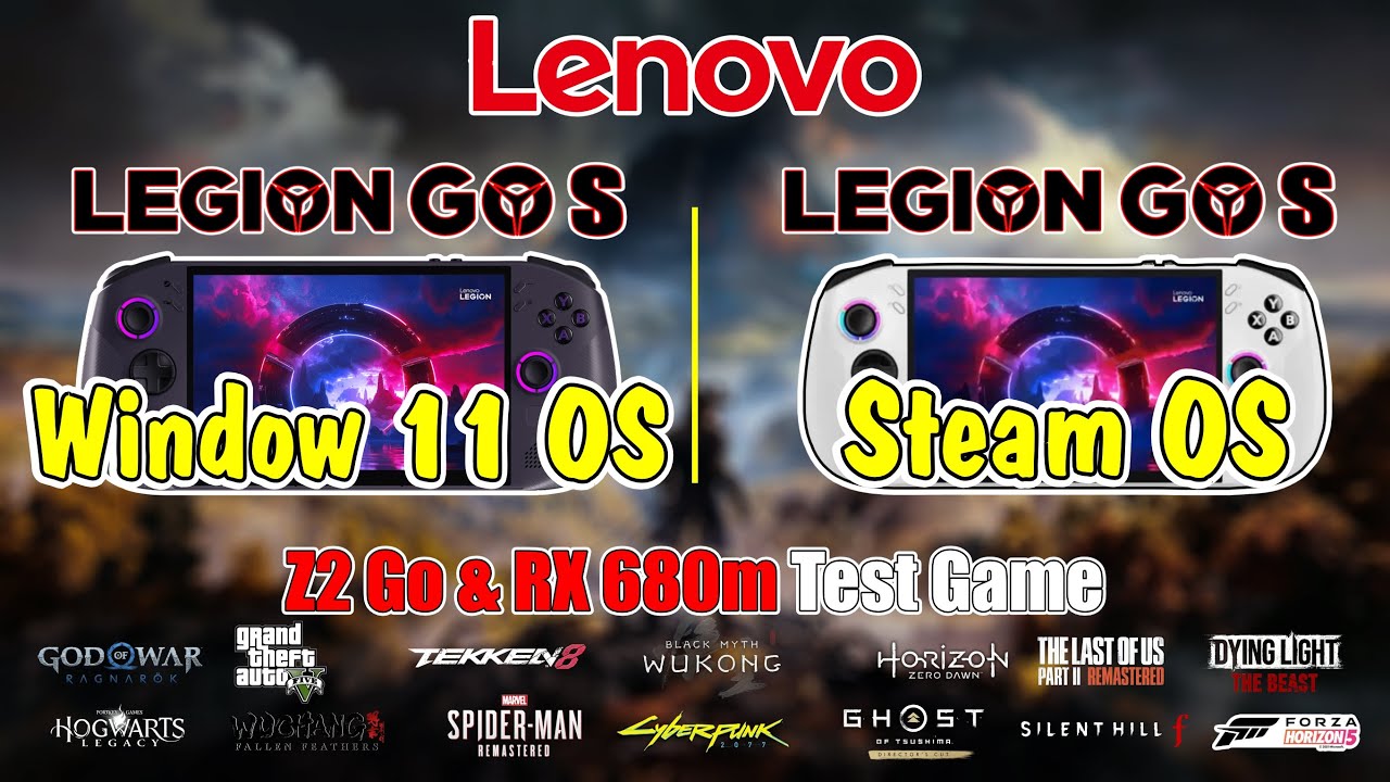 Win 11 OS vs Steam OS: Legion Go S (Ryzen Z2 Go) | Gaming Test @ 20W TDP | The Ultimate Comparison!