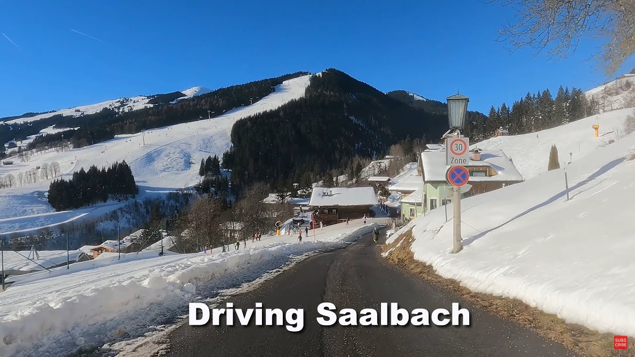 Sunny drive from Saalbach to Hinterglemm 2025 - Austria