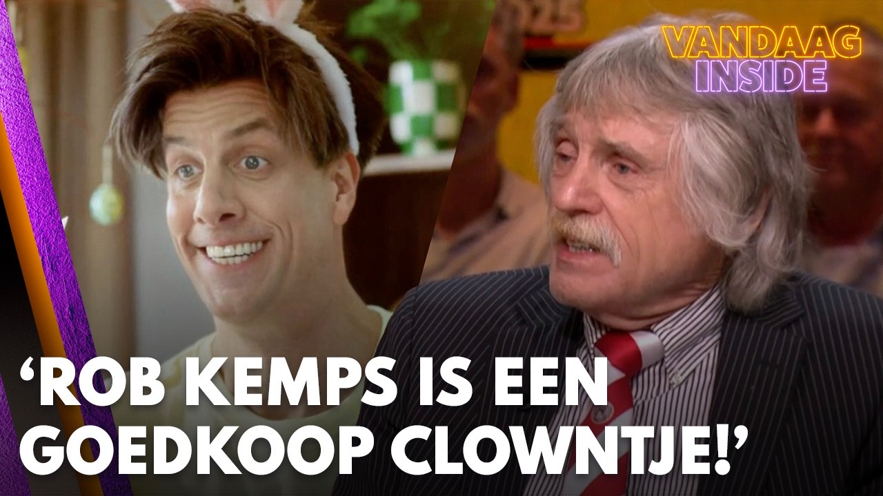 Johan Derksen over Rob Kemps in Jumbo-reclames: 'Een goedkoop clowntje!' | VANDAAG INSIDE
