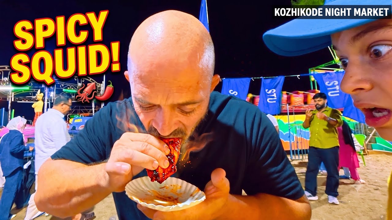 SPICY 🌶️ Stuffed Squid! Insane Kerala Street Food In Kozhikode 🇮🇳