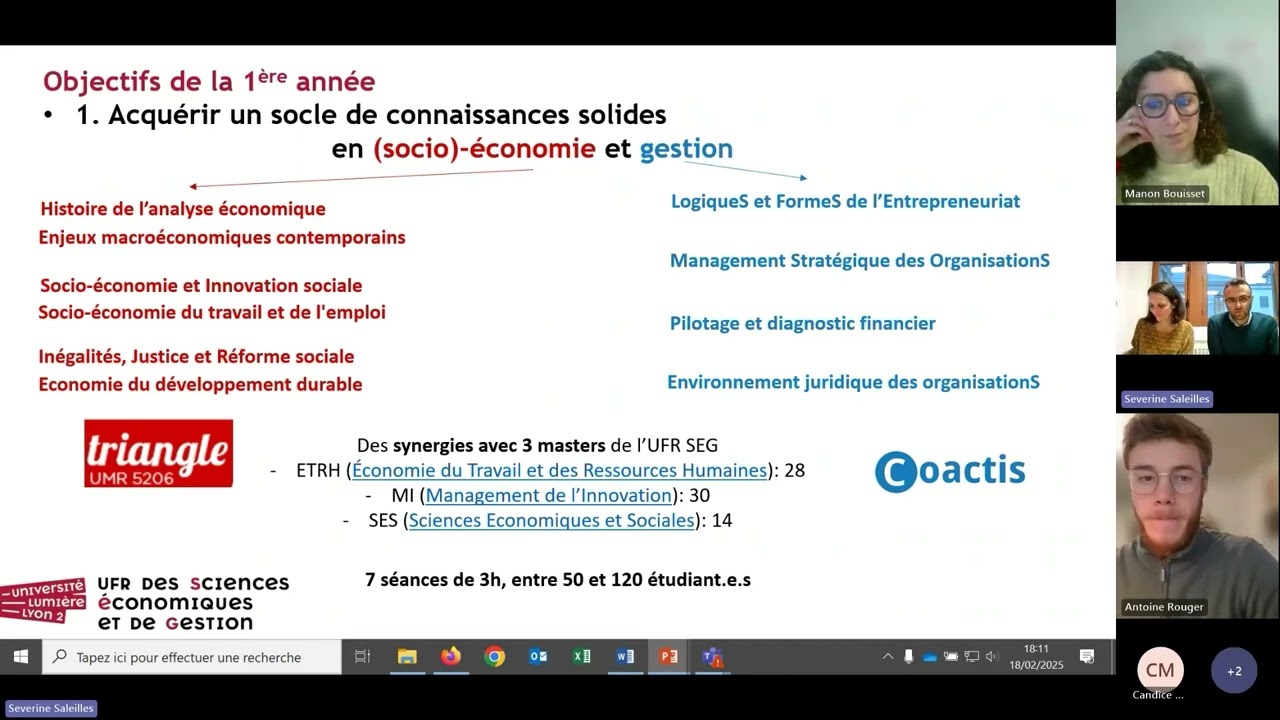 webinaire master 1 ESS 180225