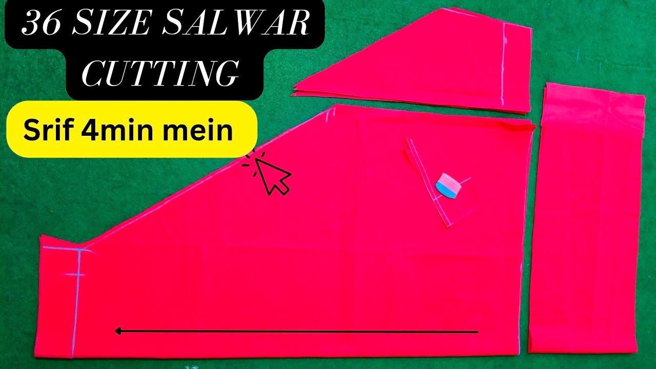 Medium to Heavy Size Salwar Cutting kese karen?| Step-by-Step Easy Method,  #fashion #36sizesalwar
