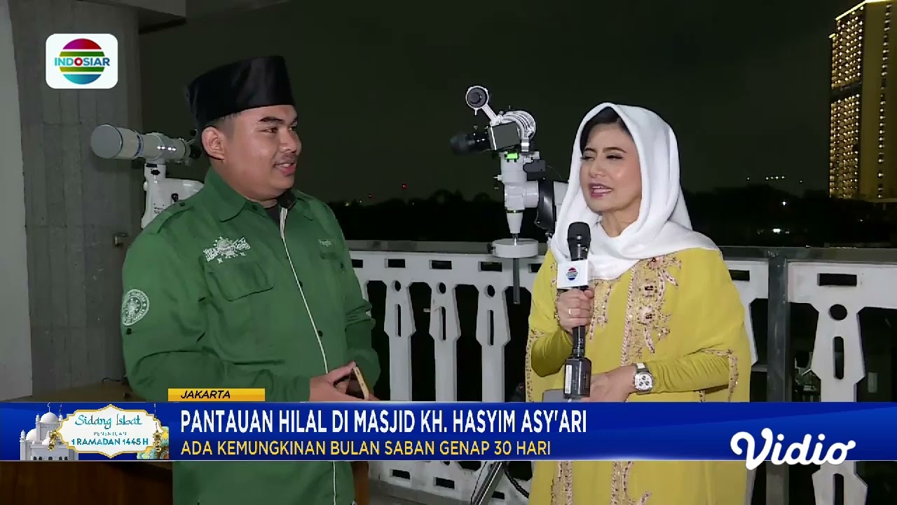 Hasil Pantauan Hilal di Masjid Raya KH. Hasyim Asy'ari | Sidang Isbat Pentuan 1 Ramadan 1445 H