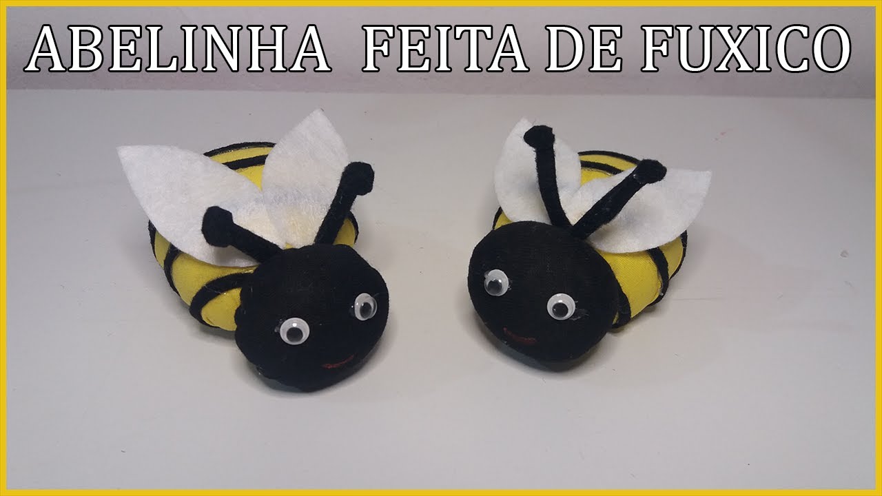 Artesanato  muito fácil de fazer Abelinha feita de fuxico