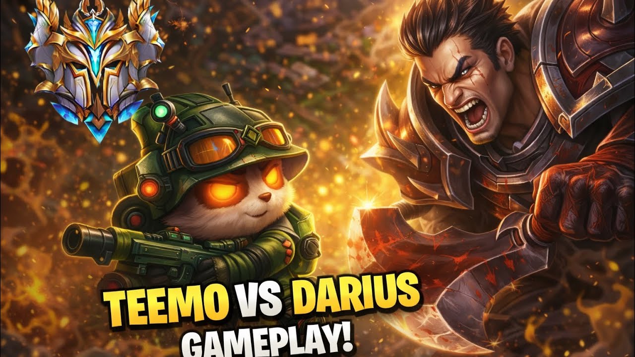 Rank 1 Teemo Sovereign VS Darius Top Lane | Ranked Wild Rift Gameplay