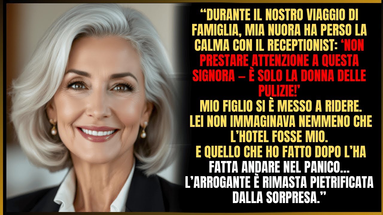 In vacanza, mia nuora ha urlato al receptionist: “NON PARLARE CON LA VECCHIA!”.