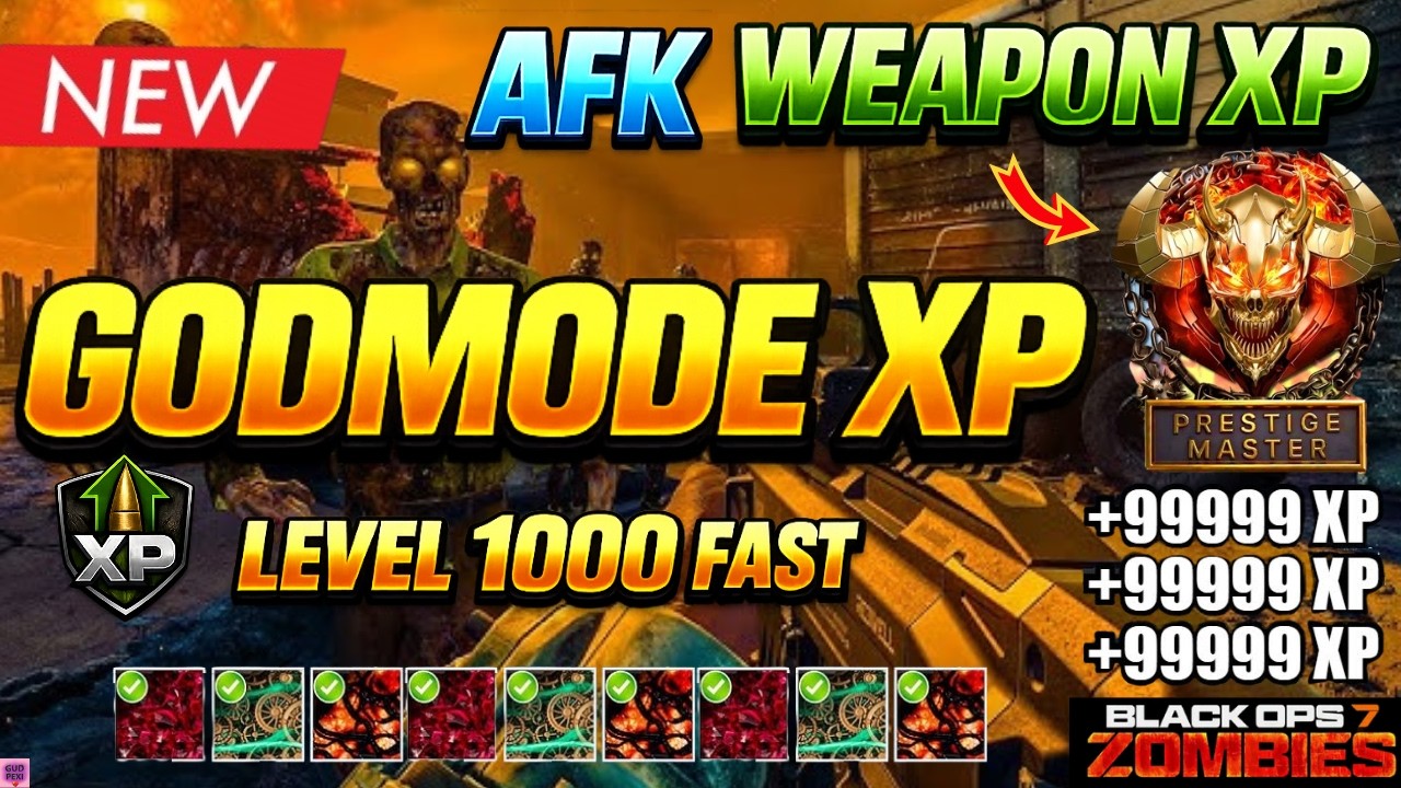 *NEW* BO7 INFINITE XP GLITCH! 100% AFK WEAPON XP + SOLO GODMODE | BO7 ZOMBIES