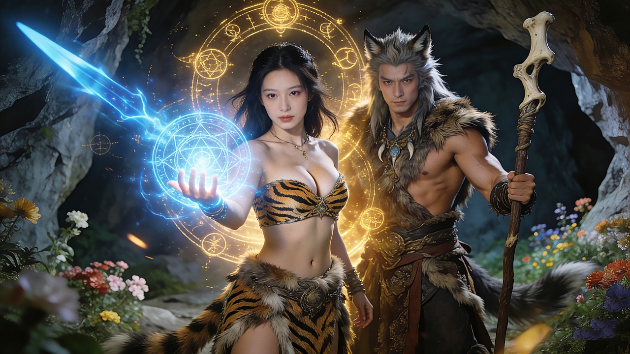 女主穿越兽世绑定生存系统 跟狼王一夜情后竟要驯服整个野兽世界 直播间已疯 #热门短剧 #穿越 #系统