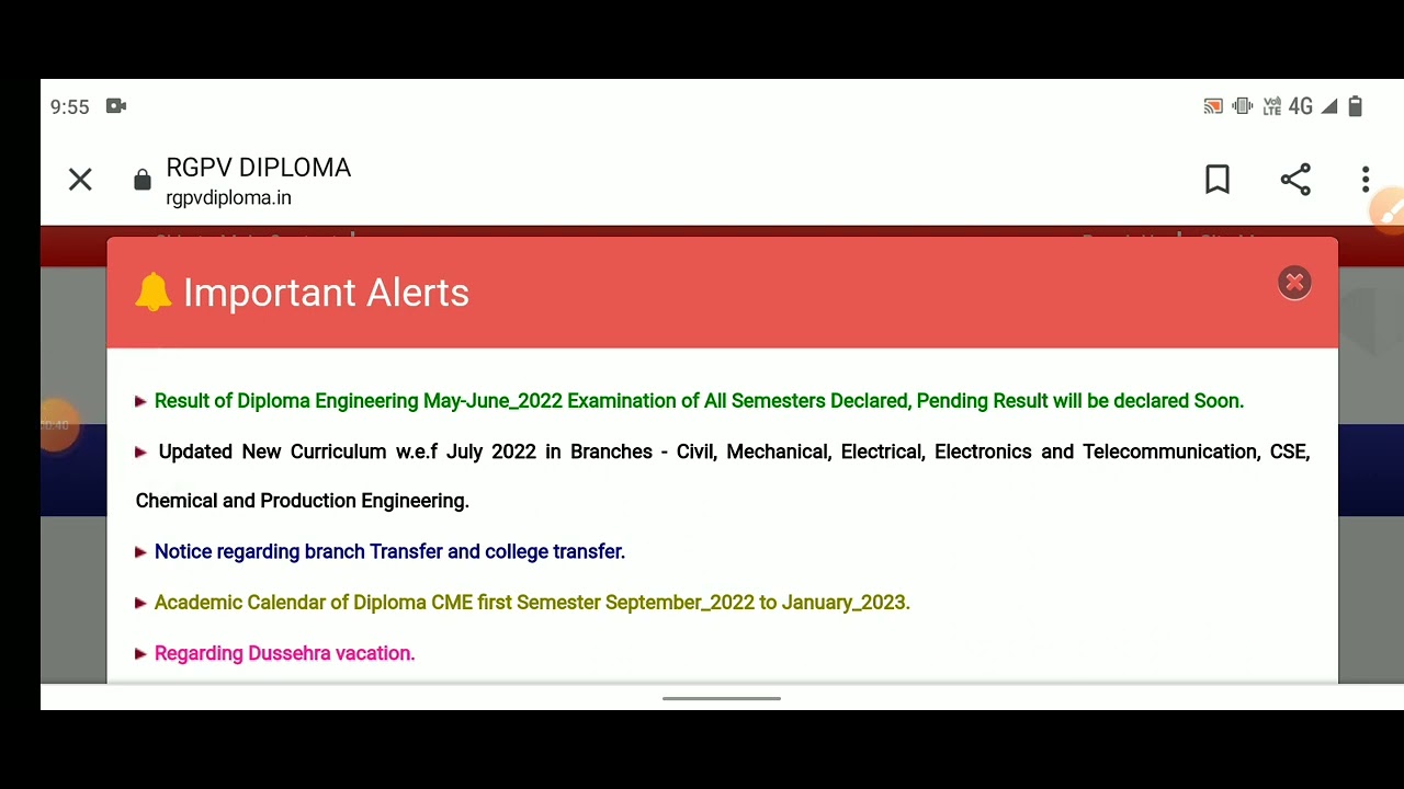 RGPV Big Update || RGPV Diploma Engineering 2nd semester result 2022 || RGPV News Today