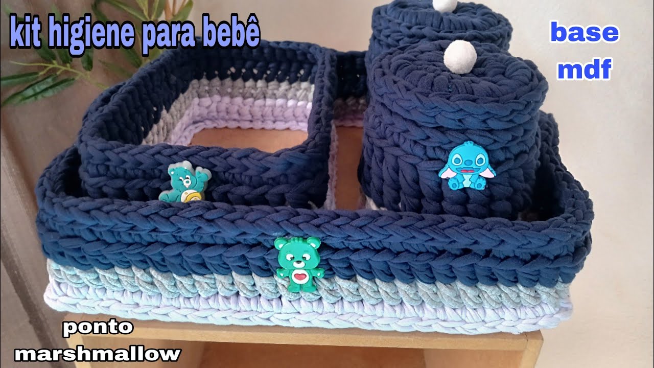 kit higiene na base mdf última parte (porta cotonete, porta objetos e porta algodão)