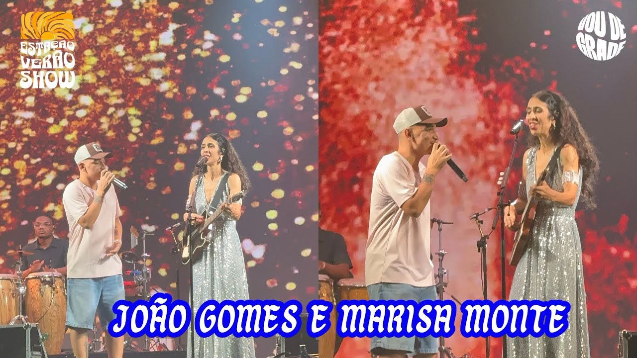 João Gomes e Marisa Monte ao vivo em Praia Grande/SP