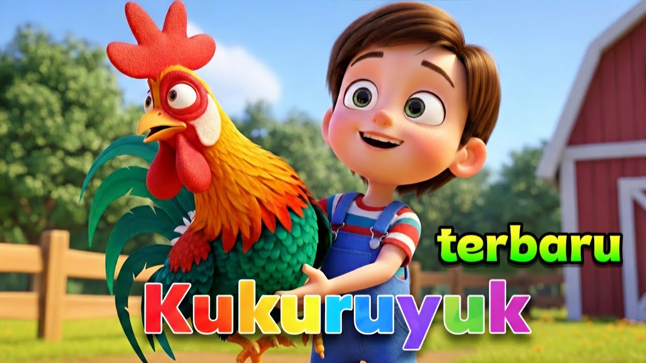 Kukuruyuk - lagu anak indonesia - lagu anak viral dengan animasi 3D -lagu anak trending - Hoki kids
