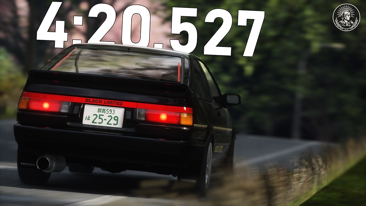 Assetto Corsa World Record | Sadamine Downhill w/ AE86 Tuned | 4:20.527