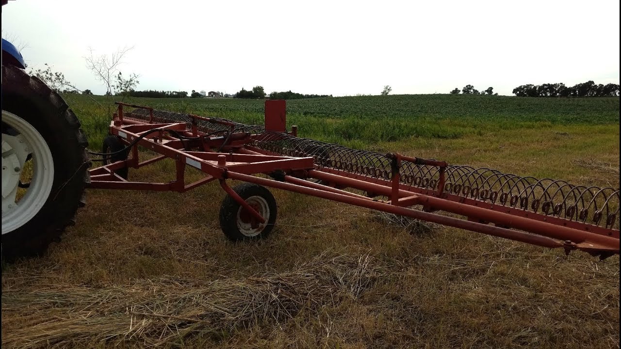 Dragging Out the Windrows - Rowse Dump Rake, NH TS6.130