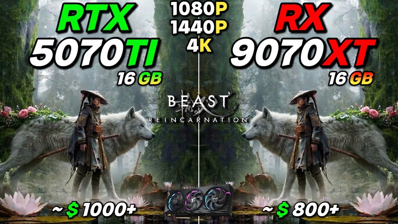 Beast of Reincarnation : RX 9070XT vs RTX 5070TI | 1080P | 1440P | 4K