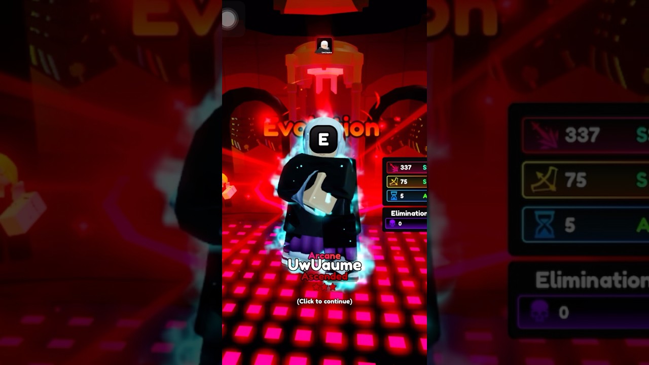 Evolving UwUaume &reroll trait & on Almighty( nag) in anime power defense #roblox #gaming #shorts