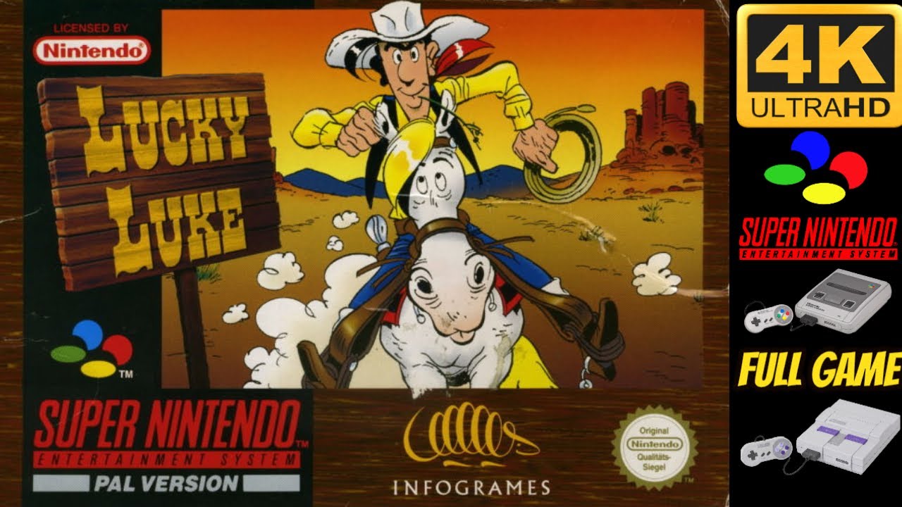 Lucky Luke [SNES] Longplay Walkthrough Playthrough Full Movie Game [4K60ᶠᵖˢ UHD🔴]