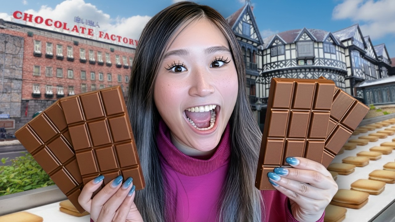 Eating at JAPAN's #1 CHOCOLATE FACTORY for 24 Hours