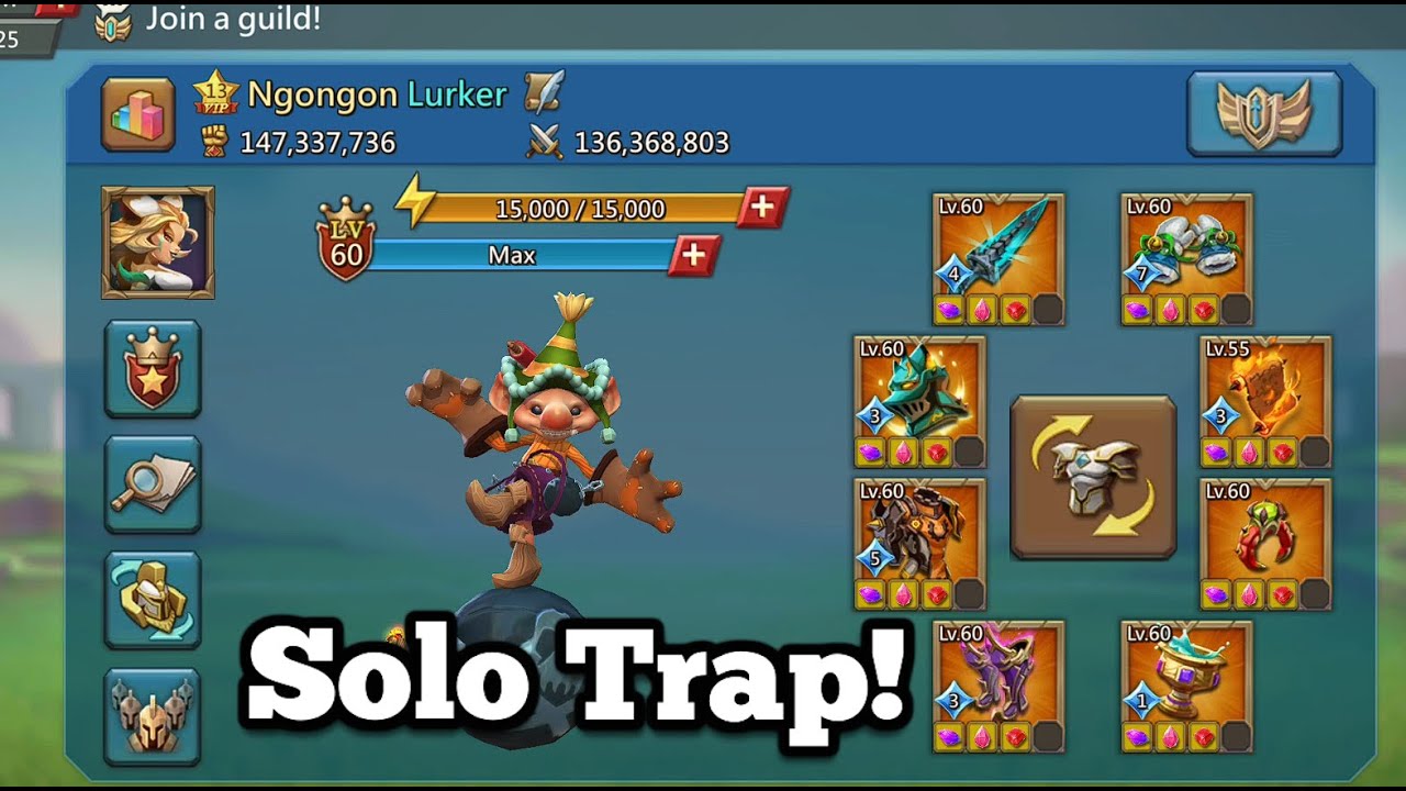 180m Solo Trap Eating Rallies! - Lords Mobile