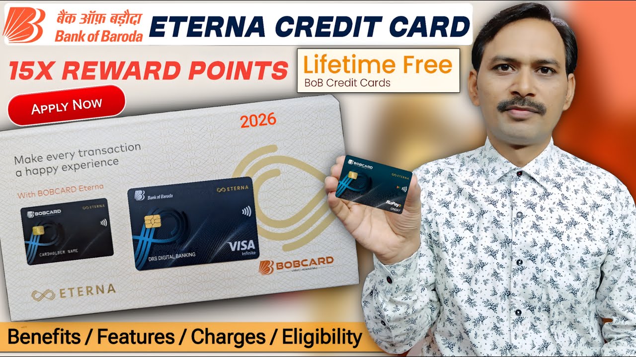 BOB Eterna Credit Card🔥Full Details 2026 | Lifetime Free Credit Card | BOB Credit Card