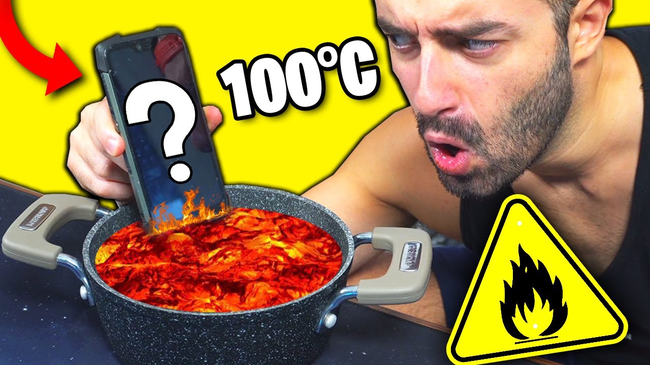 🔥BRUCIO il TELEFONO INDISTRUTTIBILE in ACQUA a 100°C (TEST ESTREMO)😶‍🌫️