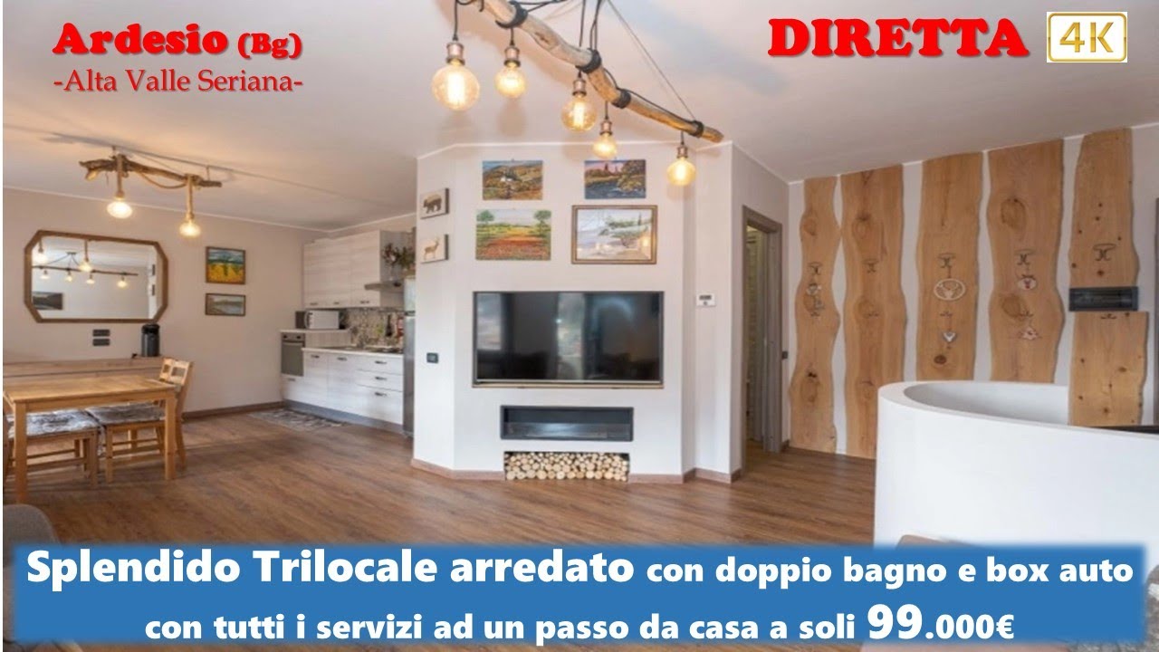 NON PIÙ DISPONIBILE: ALTA VALLE SERIANA - ARDESIO (BG), trilocale arredato con box